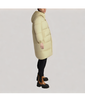 Mid length White Duck Down Jacket