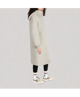 Solid Color Stand Collar Long Down Jacket