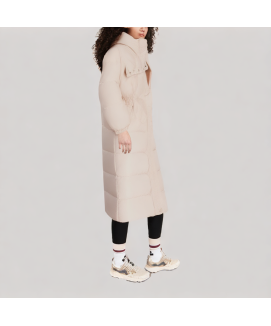 Solid Color Slim Fit Long Down Jacket