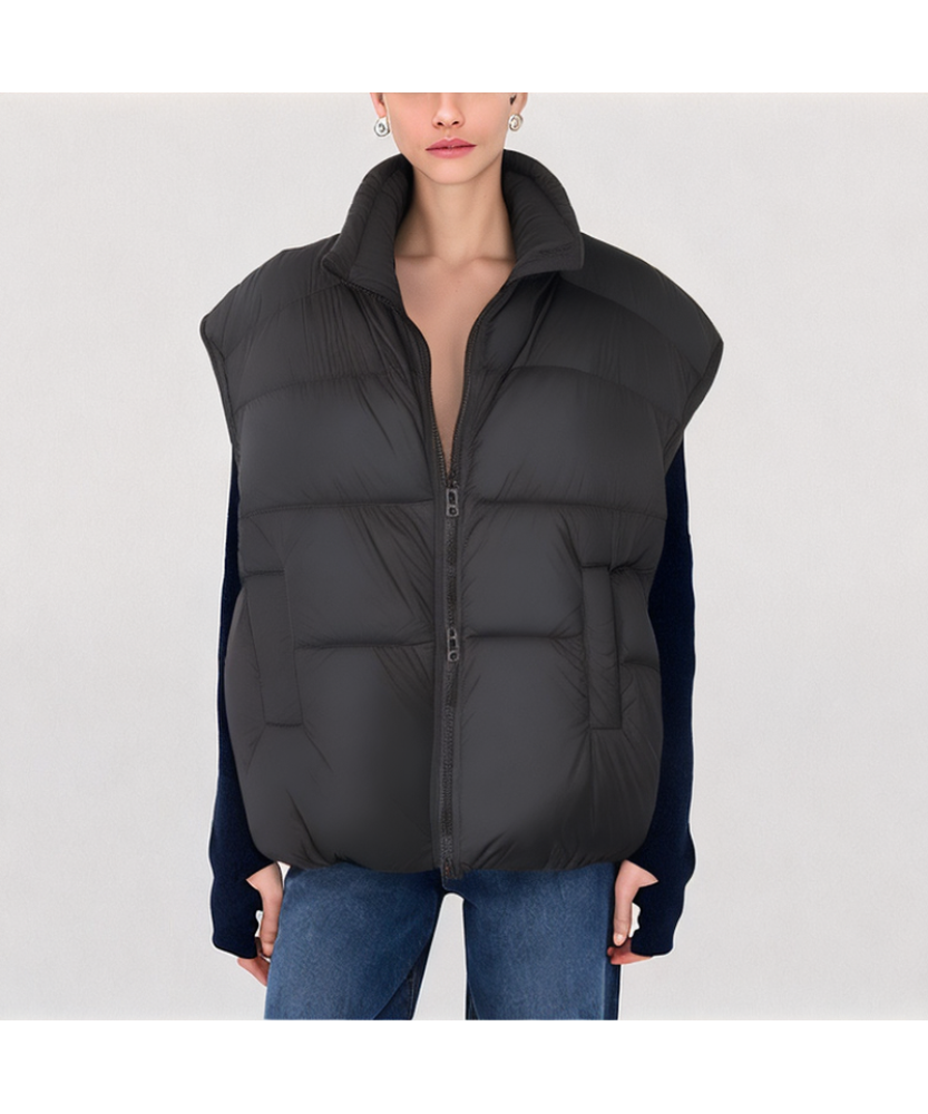 Stand up Collar Short Down Vest