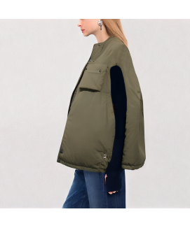 Crew Neck Thick Down Vest