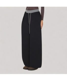 High Waisted Fleece Lined Wide Leg Pants