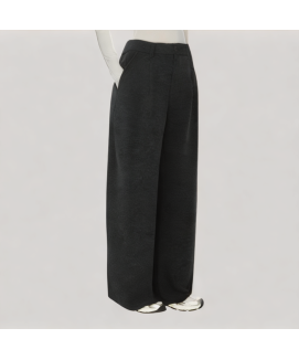 Fleece lined Wool Wide Leg Pants