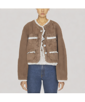 Crew Neck Short Fleece Jacket