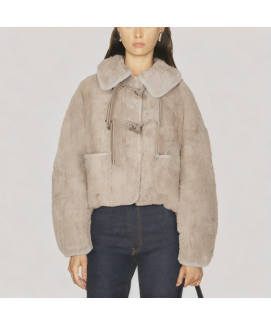 Stylish Short Lambswool Coat