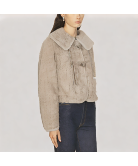 Stylish Short Lambswool Coat