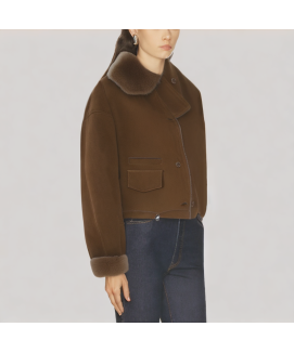 Reversible Short Shearling Jacket