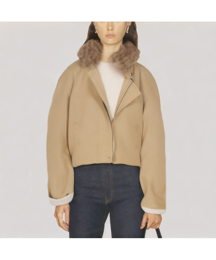 Leopard Print Suede Jacket