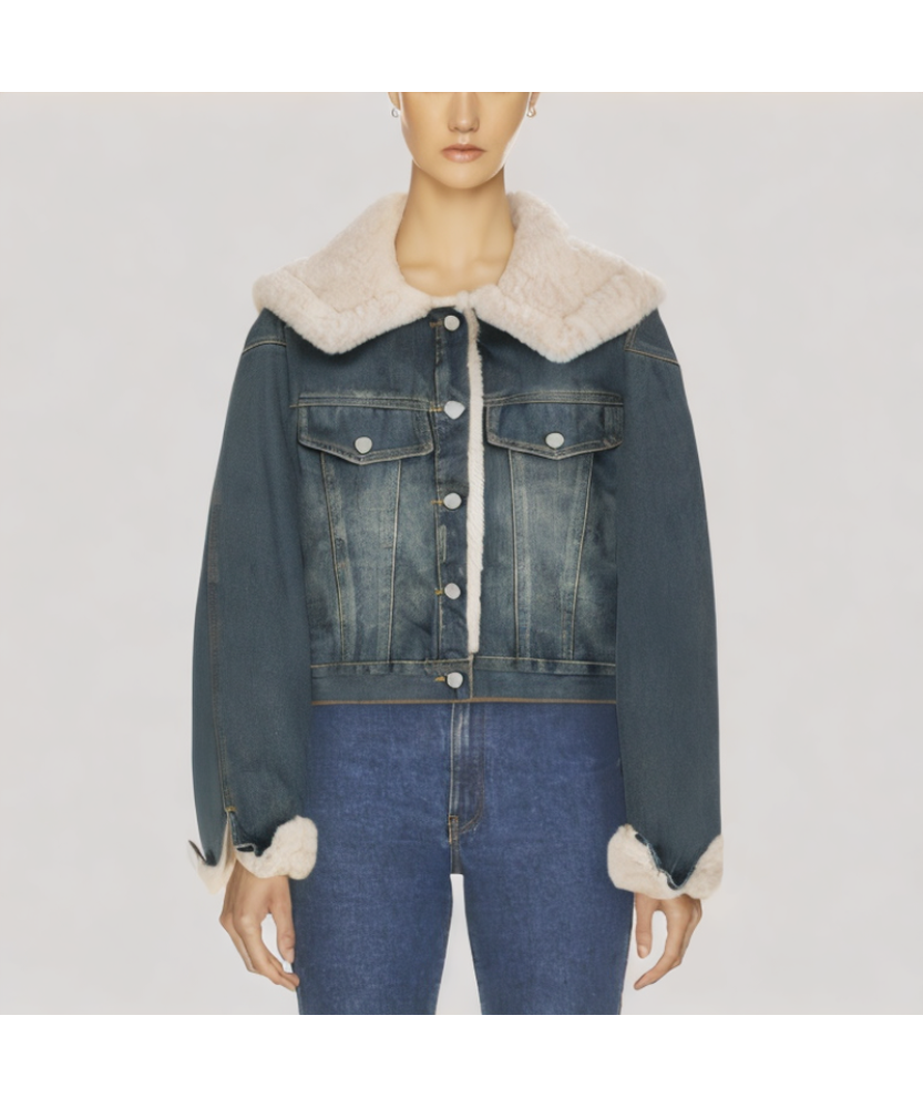 Denim Fleece Lined Jacket