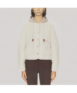 Lambswool Hooded Jacket