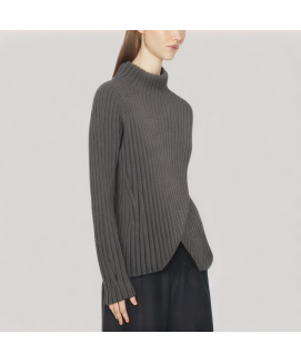 Irregular Hem Turtleneck Sweater