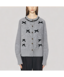 Bow Tie Crew Neck Sweater