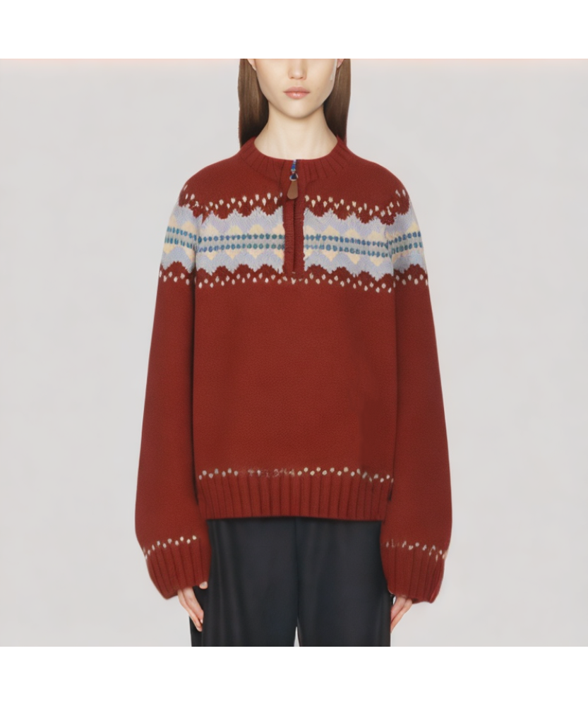 Half Zip Knit Sweater