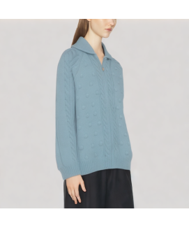 Blue Loose fitting Knit Sweater