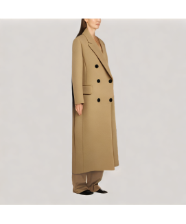Loose Tie-Waist Wool Coat