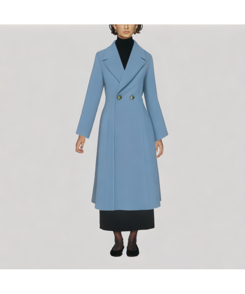 Wool Blend Long Coat