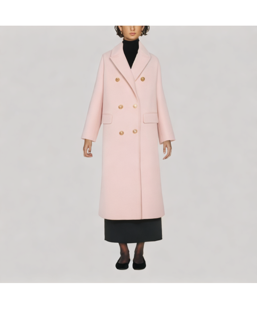 Pink cashmere coat