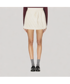 Diamond Pattern Quilted A line Skirt