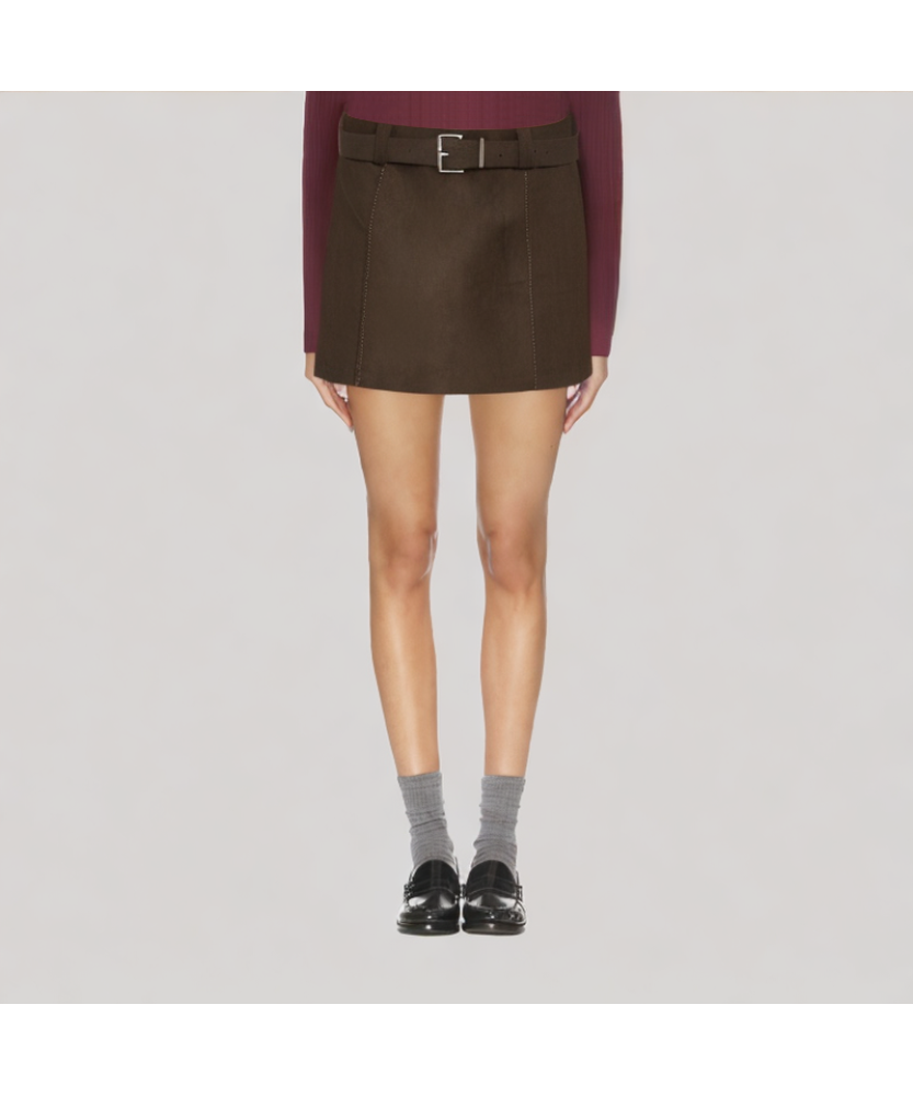 Vintage Suede A line Skirt