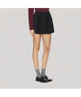 Wool Polka Dot A line Skirt